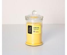 Candele DAurora Dafne Candela Profumata in Giara, Cera, Giallo, 7.9x7.9x14.8 cm