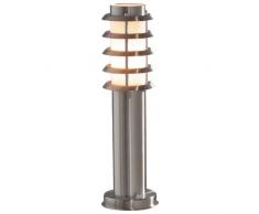 Konstsmide 7561-000 Trento Lampada da terra da giardino 13x13x45 cm (BxPxH), 1 x 11 W, IP44, in acciaio INOX