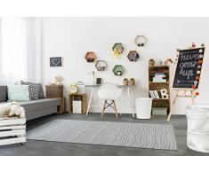 Tappeto decorativo Bolonia, Polipropilene, Grigio a strisce, 160x235 cm