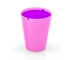 Outlook Design Italia Smarty Cestino per Rifiuti con Coperchio Basculante, Plastica, Rosa/Viola, 24x24x30 cm