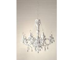 Wink design Boston Lampadario 8 Luci, Bianco, Diametro 80 cm/Altezza 77 cm