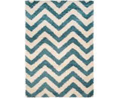 benuta Langflor Teppich fÃ¼r Schlafzimmer und Wohnzimmer Tappeto, Fibra Sintetica, Turchese, 160 x 230 cm