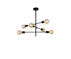 LUCIDE Lester Lampada da soffitto E27, 160 W, Nero, Nichel