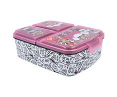 LOL SURPRISE Rock on | Porta merenda a 3 scomparti per bambini - Kids Lunch Box - Scatola Pranzo