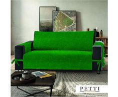 PETTI Artigiani Italiani Copridivano, Tessuto, Verde, 4 Posti (230-235 cm bracciolo)
