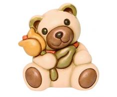 THUNÂ® - Orso Teddy Oliver Medio con Tulipano Giallo - Animali Soprammobili da Collezione - Ceramica - I Classici