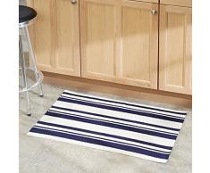 InterDesign Ellis Tappetino a Maglia, Blu, 53x86x0.5 cm