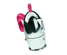 Guzzini Caffettiera Zaza per 6 Tazze Gocce, Rosso Chiaro, 10.5 x 15.5 x h23 cm