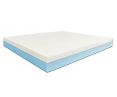 Baldiflex Memory Materasso 2 Strati, Poliuretano, Rivestimento Sfoderabile Aloe Vera Cus Fiocco Incl, Monozona 9 + 3 Memory, Matrimoniale, 160 x 190 x 14 cm