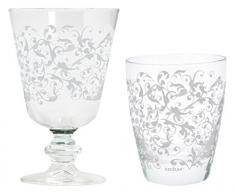 Excelsa Domus Set Calici e Bicchieri, Bianco, 12 UnitÃ 