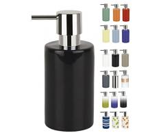 Spirella - Dispenser per Sapone Liquido in Porcellana Dura, Modello Tube, Colore: Nero