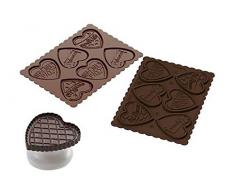 Cookies gioco con cioccolato e pasticceria libro di cucina - Silikomart 22.166.77.0065 - CKC06. Colore: Marrone.