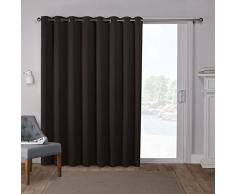 Exclusive Home Tende con Occhielli, per Finestra Tenda a Pannello Coppia, Poliestere, Espresso, 100x84