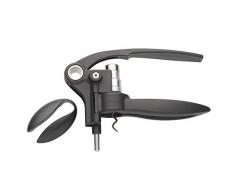 LE CREUSET LM250 Set di Cavatappi Professionale e Taglia Capsule, Stappatura di Bottiglie di Vino, Poliammide, Nero/Argento
