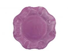 Villa dâEste Home Tivoli Hippy Set Sottopiatti Smerlati, Plastica, Viola, 6 Pezzi