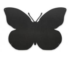 KalaMitica Farfalla Design, Lavagna Magnetica da parete Antracite, Acciaio Scrivibile con Gessetti. Dimensioni 56x38x0,12cm