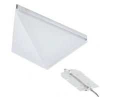Paulmann 93584Â Mobili Plafoniera Led Kite Triangolare Confezione da Pezzi, Metallo, 6Â W, In Alluminio Spazzolato, 14.9 x 13.8 x 5.7Â cm