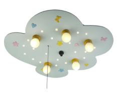 Niermann 761 Plafoniera Nuvola Linea Baby, Azzurro