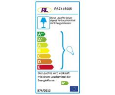 Reality Leuchten LED PLAFONIERA, cromo e alluminio spazzolato, vetro satinato, con 5Â x E14Â LED, 4Â W 300Â LM, 3000Â K, bianco R67415105