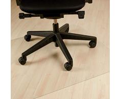Relaxdays Tappeto Salvapavimento, Protezione Pavimento Laminato, Parquet, Moquette, Antiscivolo, 90 x 90 cm, Trasparente, PVC, 17 x 90 x 90 cm