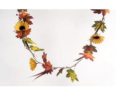 HEITMANN DECO 7111 - Ghirlanda Autunnale con Girasoli, Fiori Artificiali, Multicolore, Taglia Unica