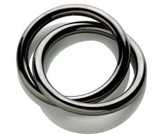 Alessi - Oui anelli portatovaglioli in acciaio INOX Standard Acciaio INOX 18/10 mit rivestimento in PVD, grigio