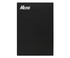 KalaMitica Memo Design, Lavagna Magnetica Antracite Acciaio Scrivibile con Gessetti. Dimensioni 56x38x0,12cm