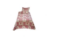 La Cadière Azzurra - 5025 Passo 69 - Stile Boutis Mountain Alp - 1 Letto Throw Pillow Case - Rosso - 180 x 240 Centimetri (per 1 seggio)