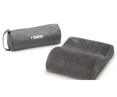 TEMPUR cuscino adattabile per viaggiare, cuscino viaggio ergonomico per il collo incl. borsa per il trasporto, antracite, dimensioni 25 x 31 x 10/7 cm