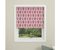 DEBEL Gufo, per Bambini, Motivo: Tenda a Rullo Oscurante, in Poliestere, Colore: Rosa, 100 x 175 cm