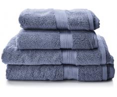 Pinzon - Set di asciugamani in cotone Pima (2 teli bagno + 2 asciugamani), blu royal