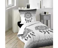 Douceur dIntérieur - Parure con Copripiumino, in Cotone, 220 x 240 cm, Multicolore, Cotone, Multicolore, 140 x 200 cm