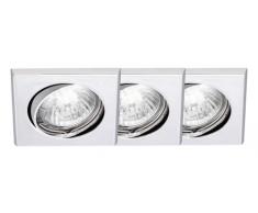 Brilliant, Faretti da incasso orientabili, 3 pz, 7 x 8 x 8 cm