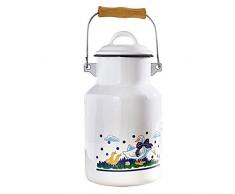 KrÃ¼ger 77132 Latte brocca oche GlÃ¼ck, Smaltata, Multicolore, 13 x 20 cm