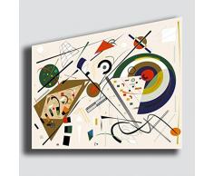 Quadro Moderno KANDINSKY stile 50x70 cm COMPOSIZIONE - RIPRODUZIONE STAMPA SU TELA Canvas grande camera da letto Quadri Moderni Arte Astratto Cucina Soggiorno