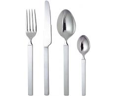 Alessi 4180S31 AN Dry Servizio di Posate - Acciaio Inossidabile 18/10, Lucido, Servizio da 24 pezzi, Set di 6 Forchette da Dolce e Pala Torta