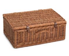 Prestige Wicker - Cestino da Picnic in Vimini, Vuoto, Naturale, 45 x 32 x 22 cm