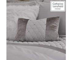 Catherine Lansfield - Cuscino, Argento, W30cm (12) x L40cm (16)