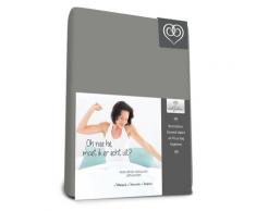 Bed-Fashion Luxe Elastan Lenzuolo con Angoli, MAKO-Satin, Grigio, Matrimoniale, 160Â x 210Â cm