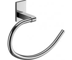 Gedy Maine - Anello portasciugamani, in Ottone, Argentato, 22,5 x 6,6 x 16,3 cm