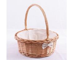 Cesto con Manico Vimini Foderato Dia.35 H14-28