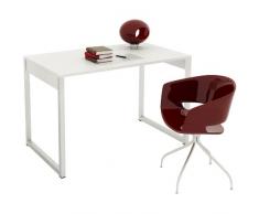 Composad Scrivania Ufficio Studio, Pannello Truciolare Ecologico Nobilitato, Bianco, 120