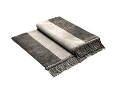 Biederlack Cotton Cover Coperta, Misto Cotone, Argento, 200 x 100 cm