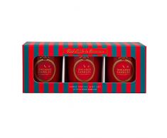 Shearer Candles Apple e Cannella Christmas Set Candela, Rosso, 5.7Â x 17.4Â x 6.7Â cm