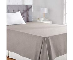 AmazonBasics - Lenzuolo, Policotone 200 fili, 180 x 260 + 10 cm - Grigio