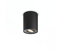 Philips Lighting Singolo EST. 5633030P8 Hue White Ambiance Faretto LED Spot Pillar GU10, 5.5 W, Nero, 10.3 x 10.3 x 12 cm
