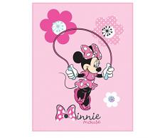 CTI, Coperta in Pile, 110 x 140 cm, e Cuscino,40 x 40 cm, Motivo: Disney Minnie