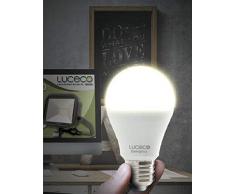 Luceco PowerLite Lampadina LED E27 Emergenza Ricaricabile, 8 W, Bianco