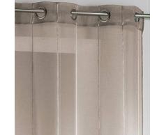 Tenda da interno a pannello con occhielli, sabbia, poliestere, Poliestere, lino, 140 x 260 cm