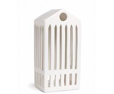 Kähler Urbania - Portalumini in Ceramica, 9,5 x 20 cm, Colore Bianco